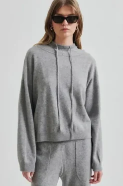 Outlet Lounge Knit huppari, grey melange Neuleet Ja Neuletakit|Uutuudet