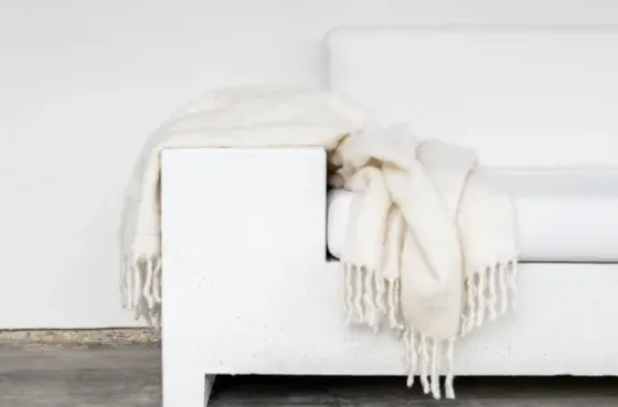Luxury Kid Mohair torkkupeitto, White Torkkupeitot