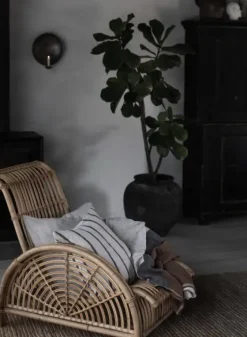 Outlet Melvin tyynynpäällinen 50x50, taupe stripe Sisustustyynyt|Sisustustyynyt