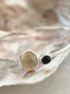 Outlet Memorable Labradorite Black Onyx SP rannekoru Rannekorut