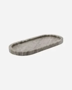 Outlet - marmoritarjotin 28cm, oval beige Kylpyhuonetarvikkeet