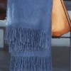 Online Mohair torkkupeitto, Denim Blue Torkkupeitot