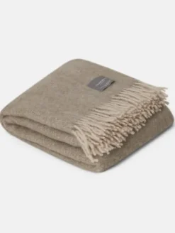 Sale Mohair torkkupeitto, Light Taupe & Brindle Melange Torkkupeitot