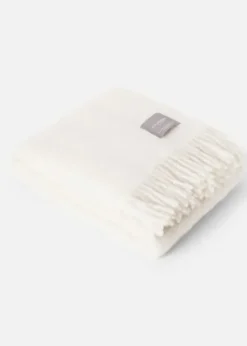 Online Mohair torkkupeitto, Reflection White Torkkupeitot