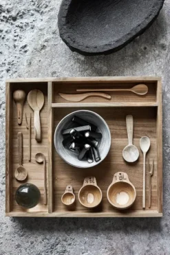 Clearance - mittasetti, teak Astiat