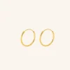 New - Micro Plain Hoops, kulta 15mm Korvakorut