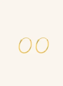 New - Micro Plain Hoops, kulta 15mm Korvakorut