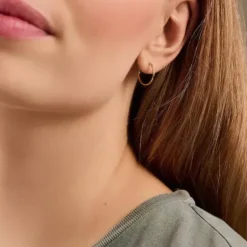 New - Micro Plain Hoops, hopea 15mm Korvakorut
