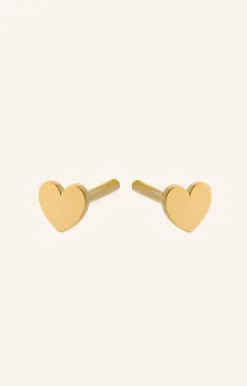 Discount - Mini Heart nappikorvakorut, kulta Korvakorut