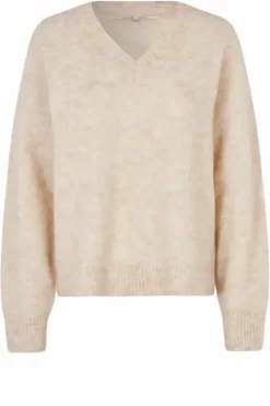 New - Brook neule Loose V-Neck, brazilian sand Neuleet Ja Neuletakit