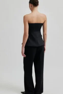 Online - Fique Classic Trousers, black Farkut Ja Housut|Juhlavaatteet