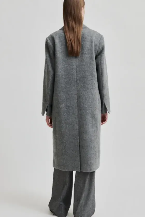 Sale Sera villakangastakki, grey melange Ulkotakit Ja -Liivit|Uutuudet
