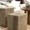 Best - kuutio puujakkara/pöytä 40, natural Vanhat Puuhuonekalut