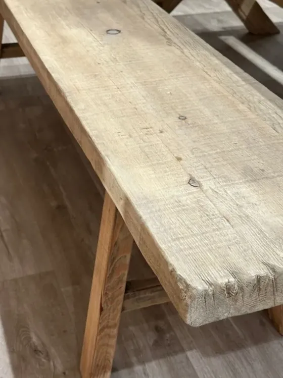 Best – pitkä penkki #965, natural Vanhat Puuhuonekalut