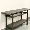 Outlet - pitkä sivupöytä hyllyllä #802, black Vanhat Puuhuonekalut