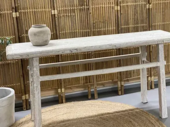Online – pitkä sivupöytä PURE #670, off white Vanhat Puuhuonekalut