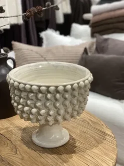Outlet Solanto koristekulho suuri Ø33cm, beige Ruukut Ja Maljakot