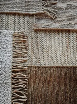 New - hamppumatto hapsuilla 80x150, tie mix Matot