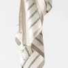 Sale - Keittiöpyyhe Maya pellavaa, navy stripe Keittiötekstiilit