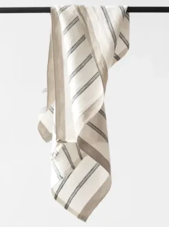 Sale - Keittiöpyyhe Maya pellavaa, navy stripe Keittiötekstiilit