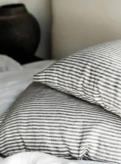 Best - pellavaiset raitatyynynpäälliset (2kpl), grey/white 50x70 Sisustustyynyt|Sisustustyynyt