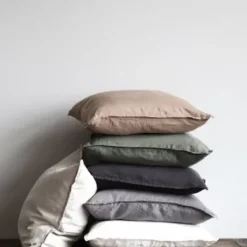 Online - Valkoinen pellavatyynynpäällinen, 50x50 cm Sisustustyynyt