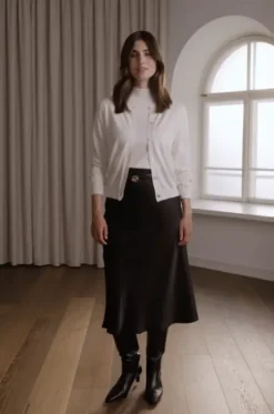 Discount Tianna midi satiinihame, black Mekot Ja Hameet|Juhlavaatteet