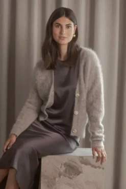 Outlet Tianna midi satiinihame, dark chocolate Mekot Ja Hameet|Juhlavaatteet
