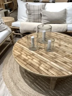 Outlet - bambuinen pyöreä sohvapöytä 100cm Bambupöydät