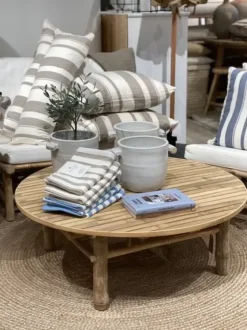 Outlet - bambuinen pyöreä sohvapöytä 100cm Bambupöydät