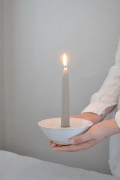 Best - Kynttiläkuppi mini kruunukynttilälle, valkoinen Kynttilät Ja Lyhdyt