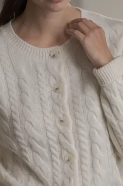 Best Vivianna palmikkoneuletakki, cream Neuleet Ja Neuletakit|Uutuudet