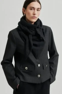 Sale Warming neulehuivi, dark grey melange Huivit Ja Kaulurit|Janinan Suosikit