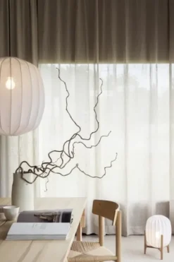 New Watt&Veke - Prisma 25 kattovalaisin pellavaa, white Valaisimet